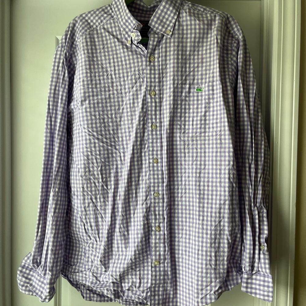 Vineyard Vines Men’s Purple Casual Button Down Shirt